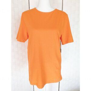 Marisa Christina T-Shirt Medium Orange Vintage 90s Y2K Classic Lagenlook Preppy